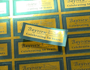 Bright Gold Foil Permanent Adhesive Label