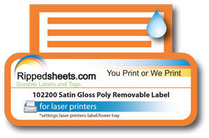 White Polyester Removable Label