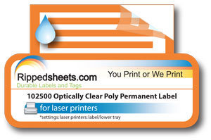 Clear Polyester Label