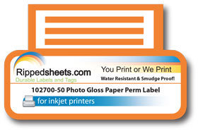 Photo Gloss Paper Permanent Label