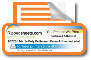 Matte Paper Permanent Patterned Adhesive Labels