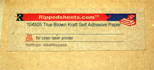 Brown Kraft Adhesive Paper Tan Self Adhesive Laser Printable
