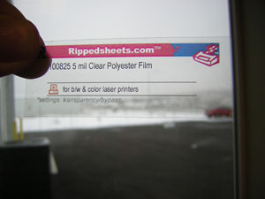 high clarity 5 mil polyester non-adhesive film tag
