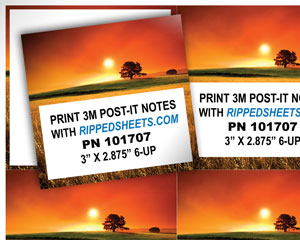 Sticker Style Laser Printable Sticky Notes in Sheets Custom Diecut and Colors Laser Label