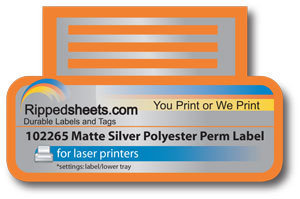 Matte Silver Polyester Label