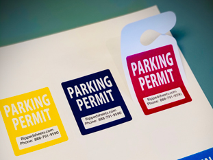 Laser Printable Inkjet Printable Diecut Custom Design Parking Permit Hang Tags