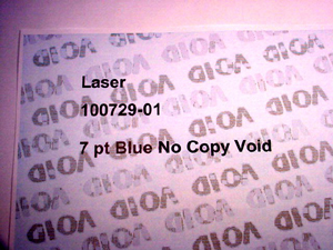 Matte Blue No-Copy VOID Paper